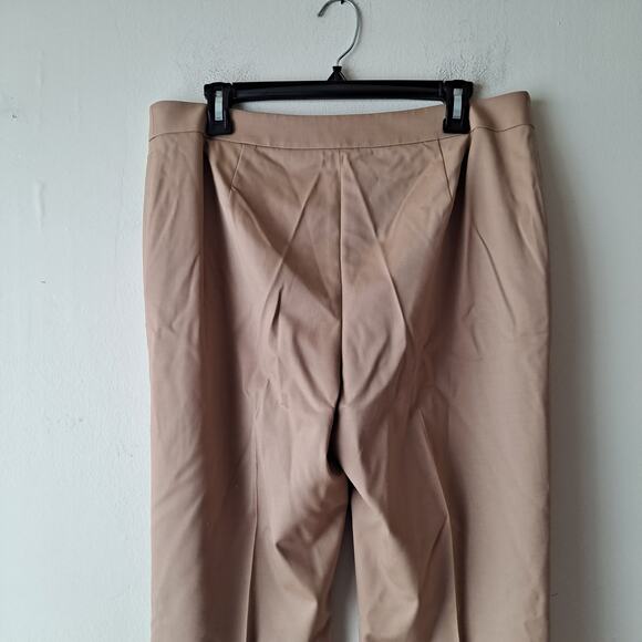 Lafayette 148 New York Barrow Pants Wool Blend Straight Leg Tan Women's Size 12 - Picture 7 of 11
